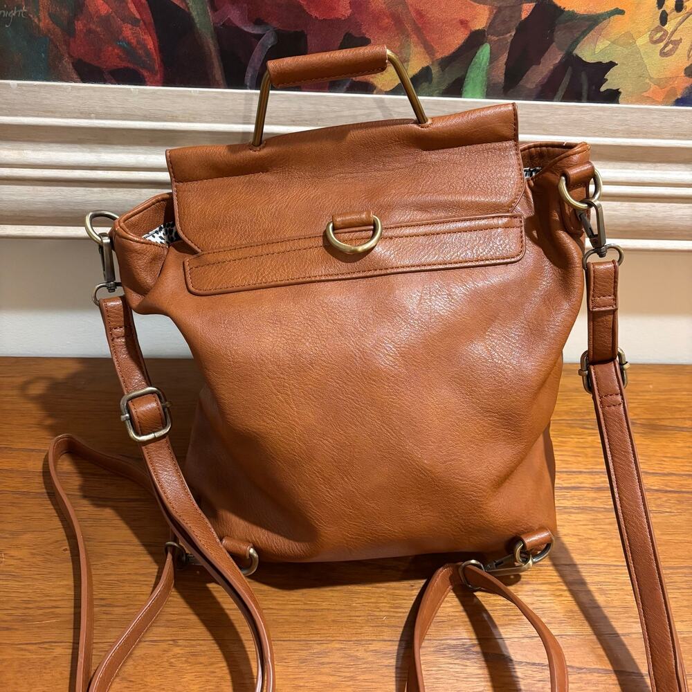 Antik Kraft Brown Vegan Leather Backpack | Boho Minimalist Rucksack - Picture 5 of 10